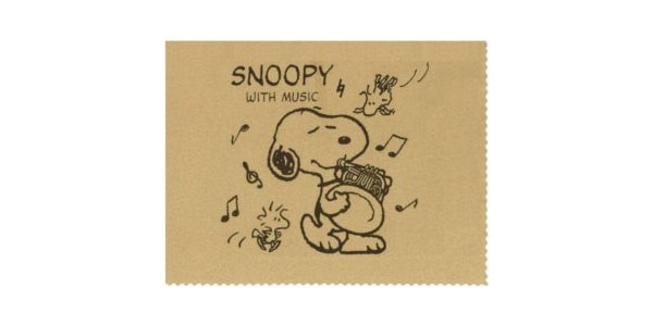 SNOOPY WITH MUSIC / SCLOTH-HR Cleaning Cloth Horn