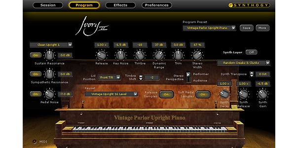 SYNTHOGY/Ivory II Upright Pianos