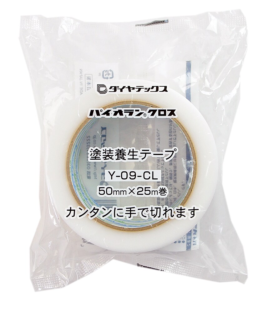  ダイヤテックス パイオラン 養生用テープ Y-09-CL 透明 25ミリ×25Ｍ (60巻) - 2