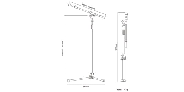 TAMA / MS436BK boom microphone stand画像2