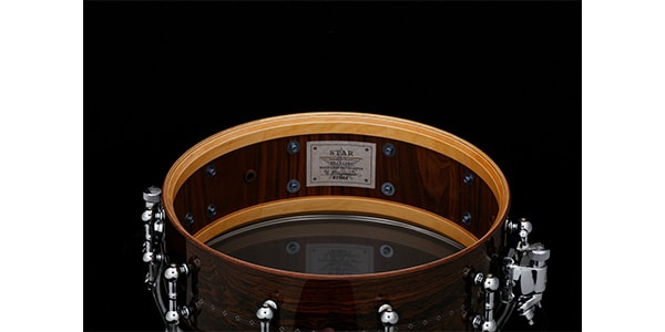 TAMA / TBWS145S-GCD STAR Reserve Bubinga/Walnut Snare Drum画像6