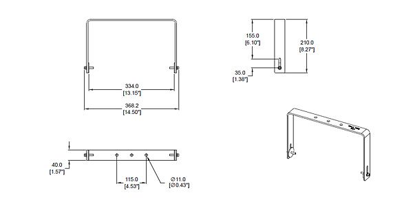 TANNOY/VX6 BRACKET HORIZONTAL