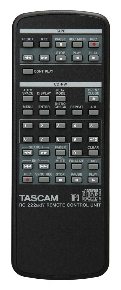 TASCAM/RC-222MK4　CC222MK4用リモコン