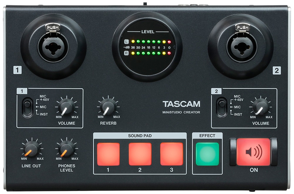 TASCAM/MiNiSTUDIO CREATOR US-42B 配信向けオーディオインターフェイス