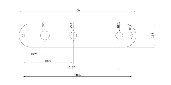 tatsuta Titanium Parts ( タツタ )  / Telecaster Ti Control Plate Toggle Type画像2