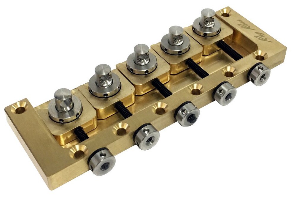 /Ray Ross Saddle-Less 5-String Bass Bridge 17mm Brass