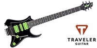 TRAVELER GUITAR Vaibrant Deluxe V88X Cosmic Black