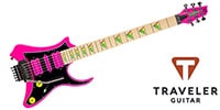 TRAVELER GUITAR Vaibrant Deluxe V88X Hot Pink