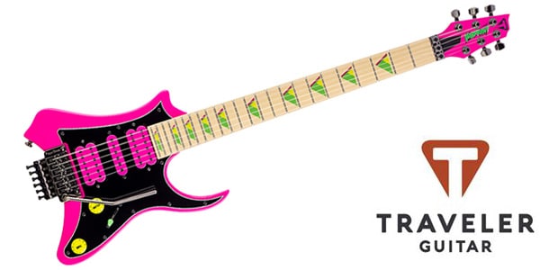 TRAVELER GUITAR ( トラベラーギター ) Vaibrant Deluxe V88X Hot Pink