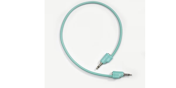 Tiptop Audio/Stackable Shielded 3.5mm Patch Cable Cyan 40cm