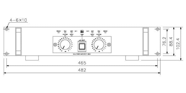 TOA / P-80DH High impedance power amplifier 画像2