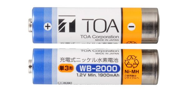 TOA/WB-2000-2　ワイヤレスマイク用充電電池