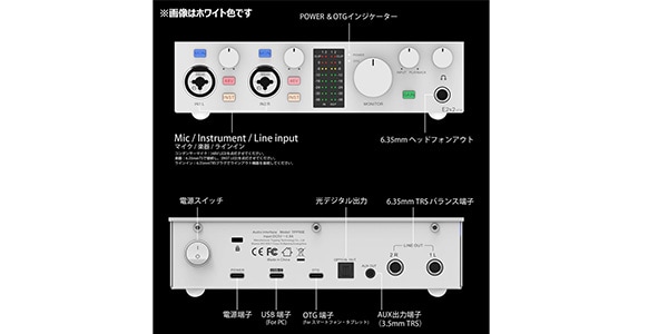 TOPPING PRO ( トッピングプロ )  / E2x2OTG White オーディオインターフェイス画像6