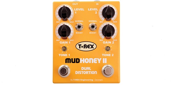 Amazon.com: T-Rex Engineering MUDHONEY-II Dual Distortion Guitar Effects  Pedal with Two Independent Channels of Vintage Gain Dual Distortion; 