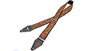 TROPHY STRAPS Mallow Flower Orange on Brown