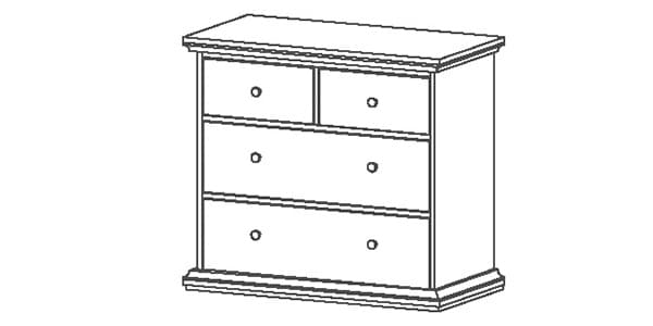 Tvilum-Scanbirk / Chest 70305 White画像3