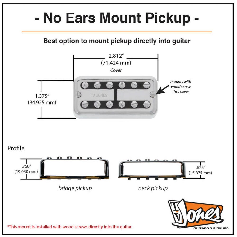 TVJONES/Ray Butts Ful-Fidelity Pickup Neck Nickel No Ear Mount