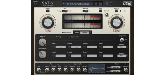 u-he / Satin tape machine emulator plug-in画像2