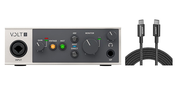 UNIVERSAL AUDIO ( ユニバーサルオーディオ ) / Volt 1 USB Audio Interface Type-C to Cケーブルセット