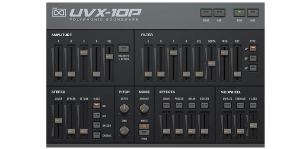 UVI ( ユーブイアイ )  / UVX-10P ソフトウェア音源（シンセサイザー）画像2