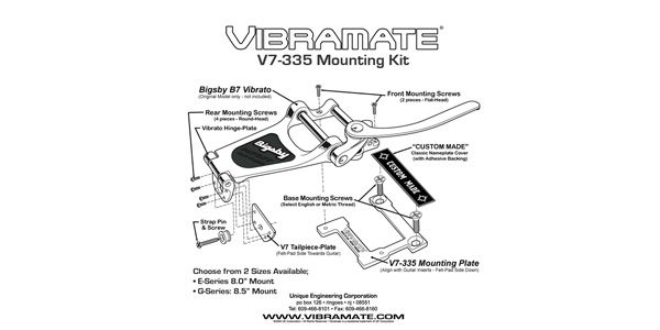 VIBRAMATE ( ヴィブラメイト ) V7-335 Mounting Kit for Gibson