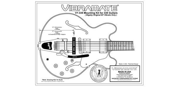 VIBRAMATE ( ヴィブラメイト ) V7-335 Mounting Kit for Gibson