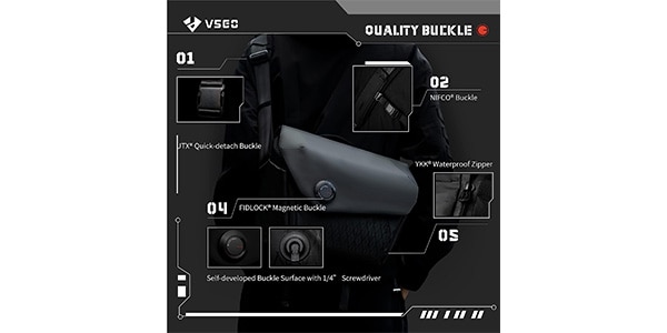VSGO / V-BP04 Black Snipe 6L Camera Messenger Bag画像6