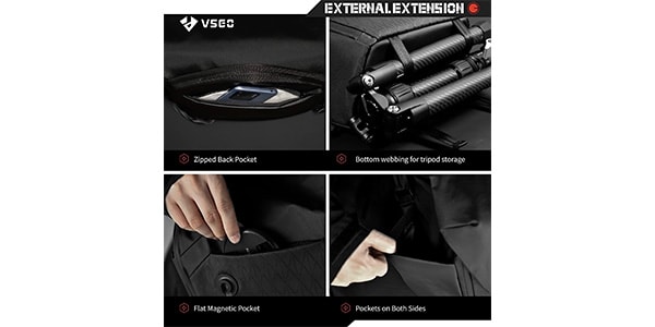 VSGO / V-BP04 Black Snipe 6L Camera Messenger Bag画像7