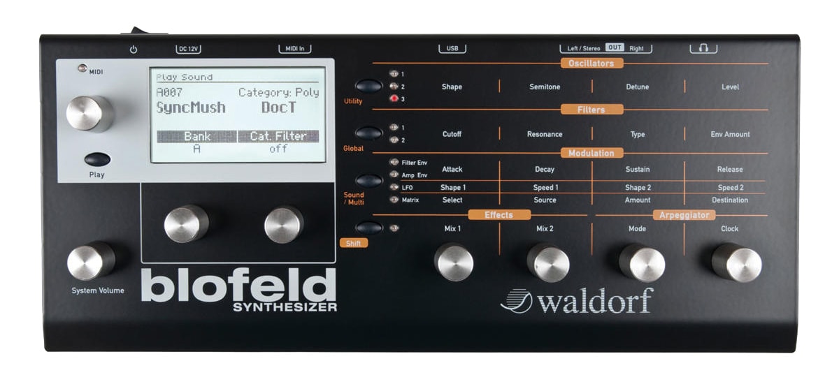 WALDORF/Blofeld Desktop Black　デジタルシンセ　限定色