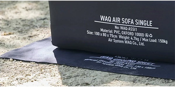 WAQ / AIR SOFA single ground sheet BLACK画像2