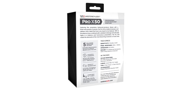 Westone Audio / Pro X50 WA-UM-PRO-X50 カナル型イヤホン画像5