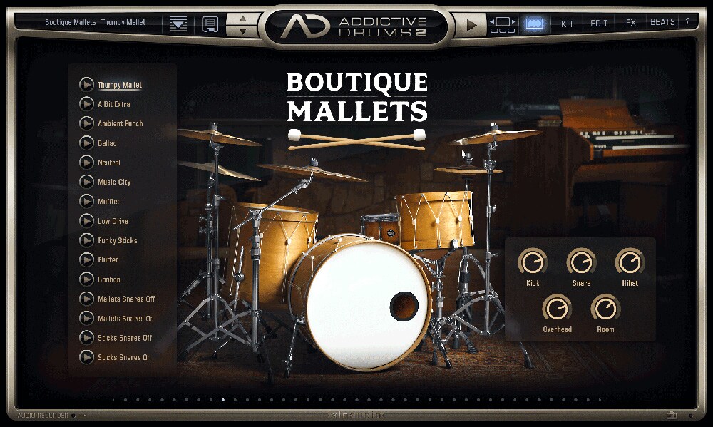 XLN AUDIO/Addictive Drums 2 : Boutique Mallets