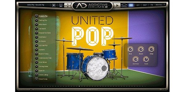 XLN AUDIO ( エックスエルエヌオーディオ )  / Addictive Drums 2 ADpak UNITED POP
