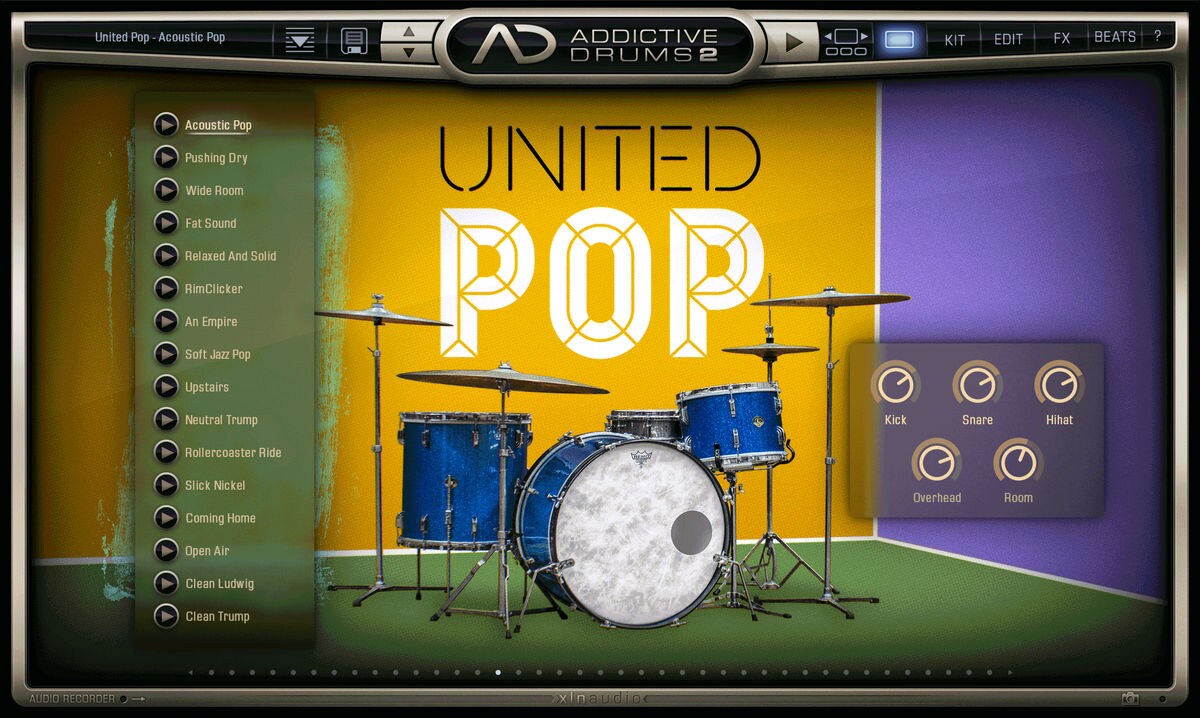 XLN AUDIO/Addictive Drums 2 ADpak UNITED POP