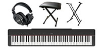 YAMAHA P-225B 電子ピアノ X型スタンド+椅子+ヘッドホンセット