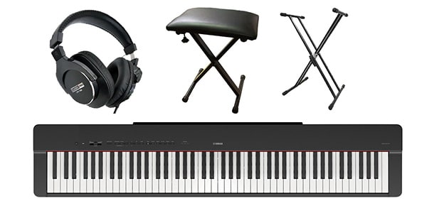 YAMAHA/P-225B 電子ピアノ X型スタンド+椅子+ヘッドホンセット