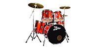 ZENN ZDS3000II METALLIC RED　ドラムセット
