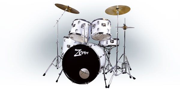 ZENN/ZDS3000II WHITE　ドラムセット