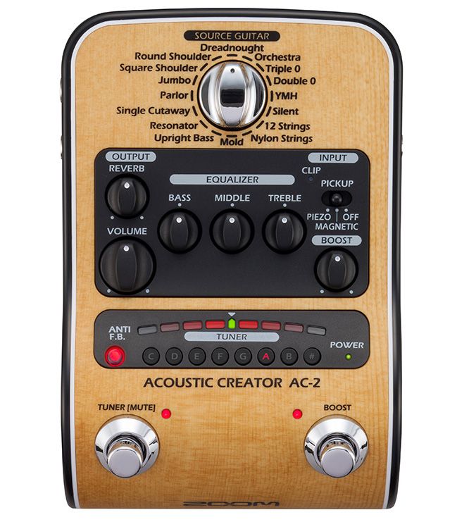 ZOOM/AC-2 Acoustic Creator アコースティックギター用プリアンプ