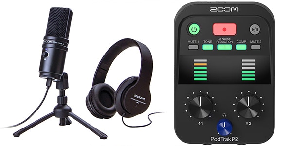 ZOOM / PodTrak P2 ポッドキャストスターターパッケージ【1人用】