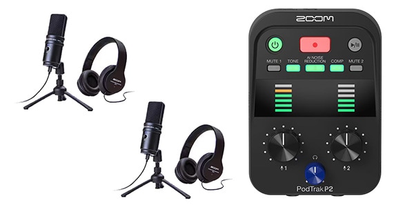 ZOOM / PodTrak P2 ポッドキャストスターターパッケージ【2人用】