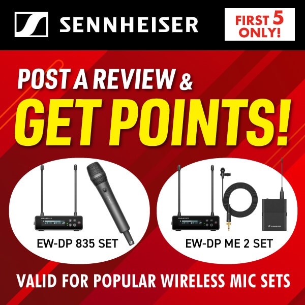 Get Reward Points by Posting a Review of the SENNHEISER Wireless Systems EW-DP