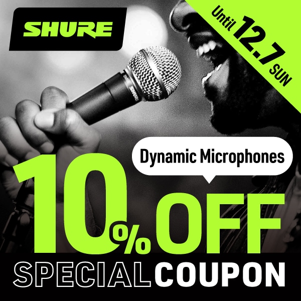 10% OFF Coupon for SHURE Dynamic Microphones