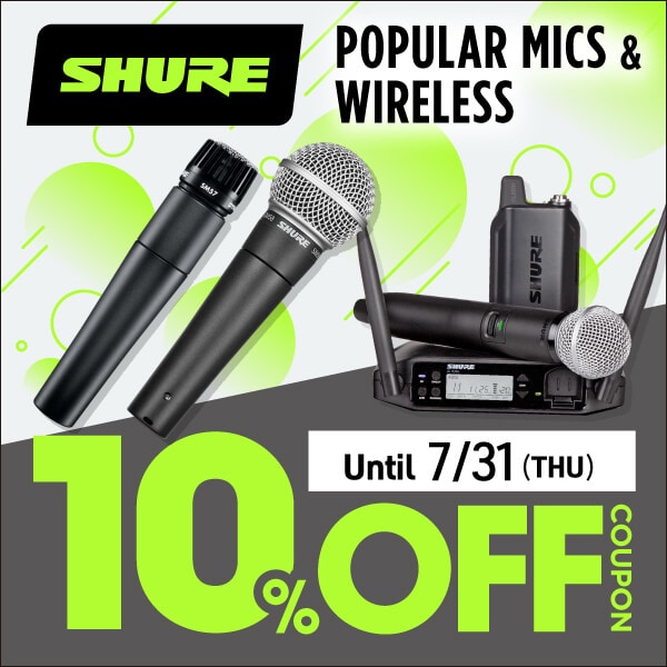10% OFF Coupon for Popular SHURE Microphones & Wireless Systems