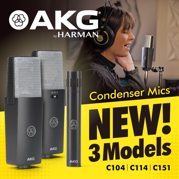 New AKG condenser microphones debut: C104 / C114 / C151