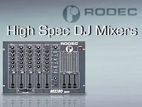 Rodec DJミキサー、スタジオ仕様ヘッドホン付属キャンペーン !