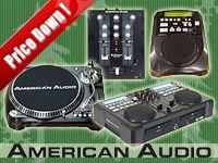 American AudioのDJ用ターンテーブル、CDプレーヤー、DJミキサーが超特価！