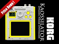 どこでも手軽に演奏できるシンセ、KORG/KAOSSILATORを値下げしました。