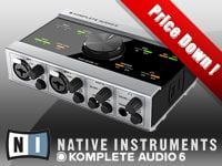 6in6outを備えたオーディオインターフェイスKOMPLETE AUDIO 6を値下げしました！