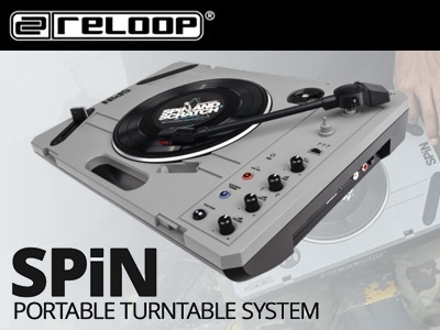 究極のポータブル・ターンテーブル Reloop / SPIN 新登場！